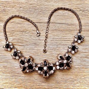 Charter Club Necklace Floral Crystal Cluster